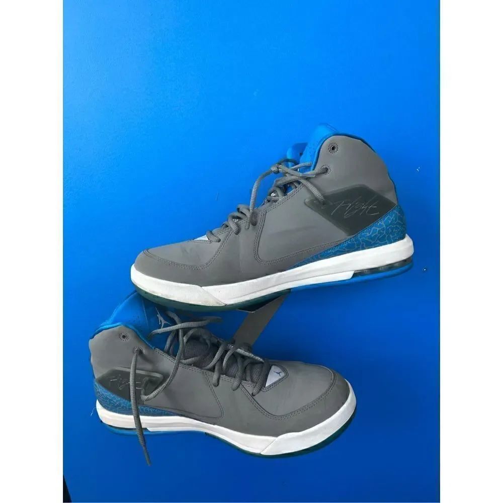 Nike Jordan Air Incline Flight Shoes Basketball Grey Blue White Size 13